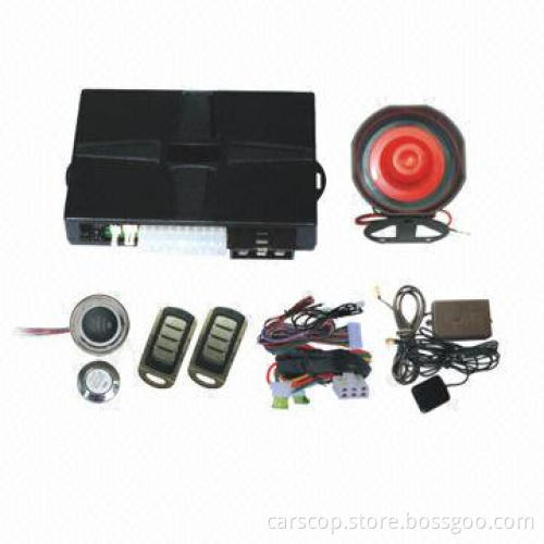 Remote start car engine auto security with push start button, GPS tracker and GSM alarm